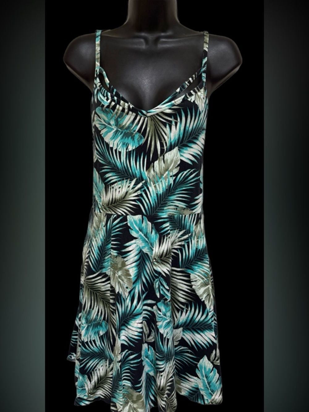 Tropical Leaf Print Spaghetti Strap Dress by PINK Victoria's Secret❤️